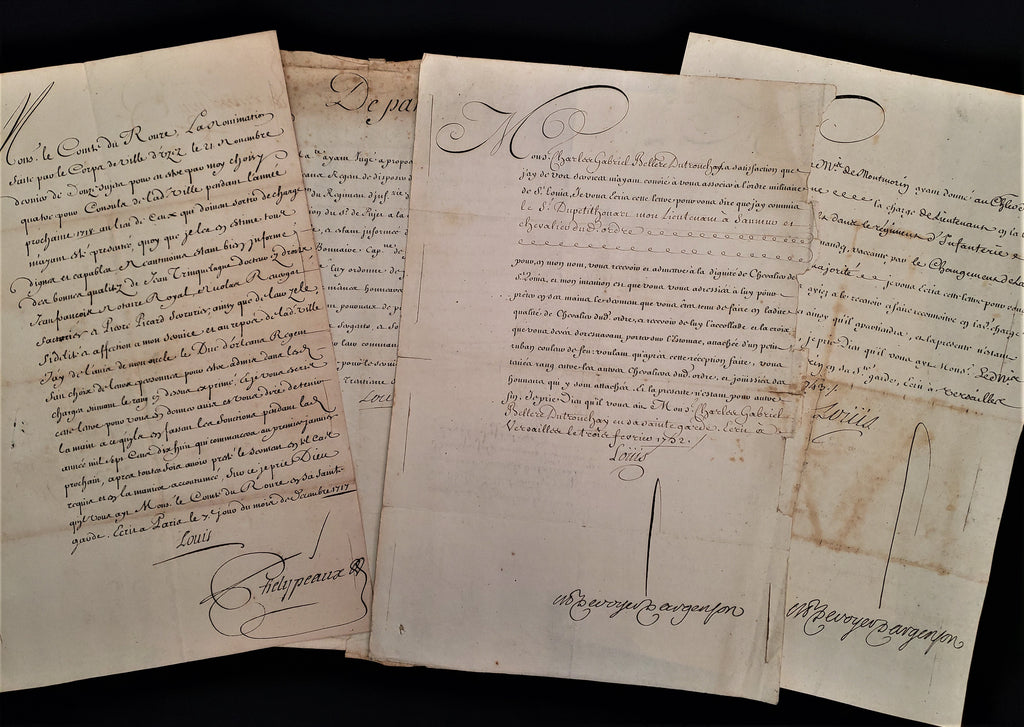 1700s Authentic Hand-Signed Manuscript by King Louis of France | 18th-Century Historical Autograph