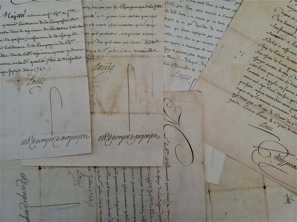 1700s Authentic Hand-Signed Manuscript by King Louis of France | 18th-Century Historical Autograph