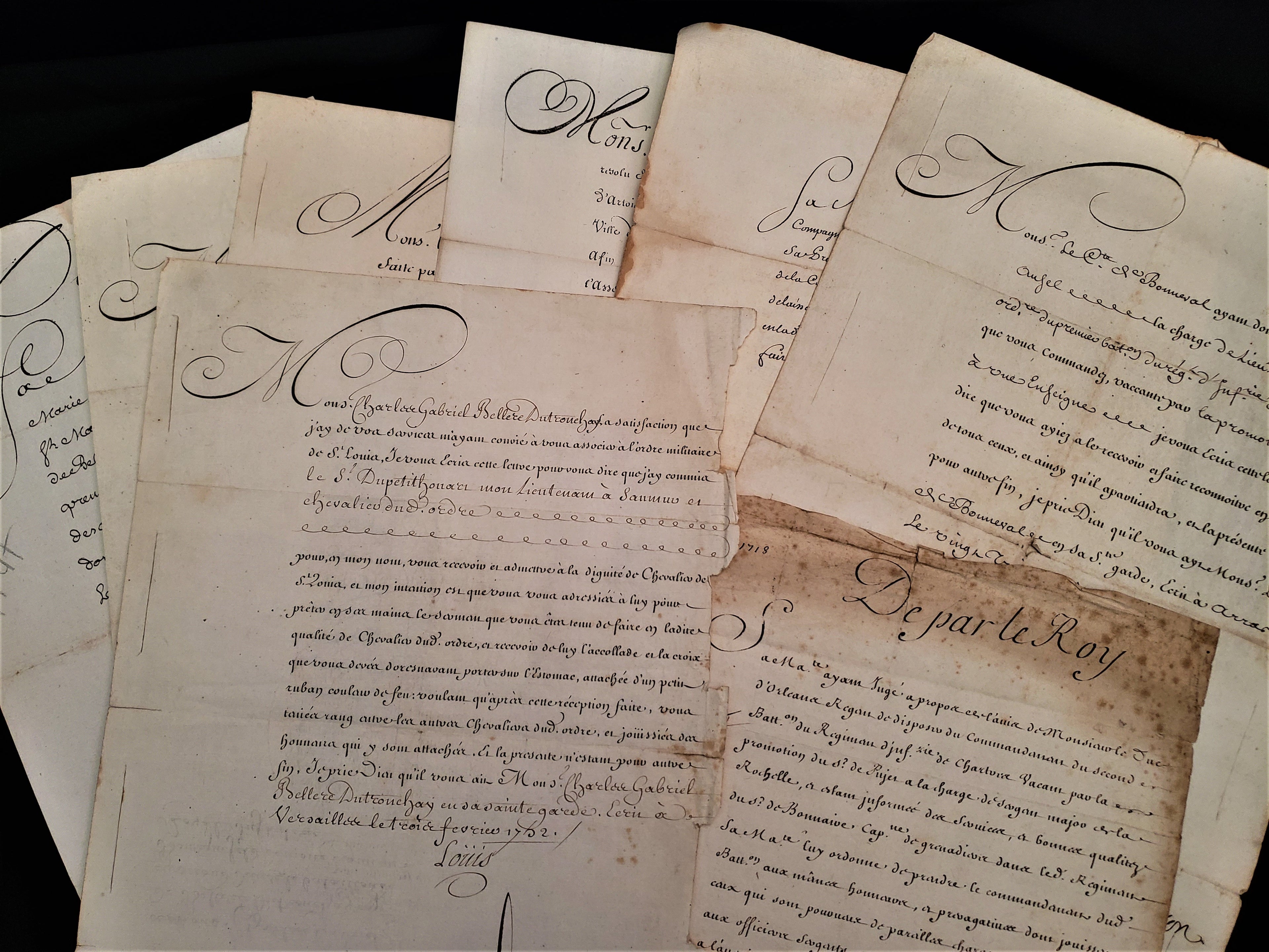 1700s Authentic Hand-Signed Manuscript by King Louis of France | 18th-Century Historical Autograph