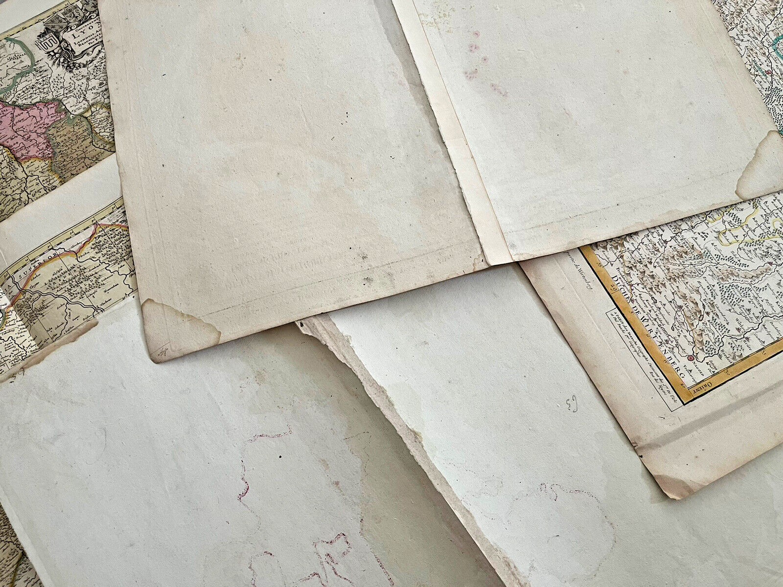 AUTHENTIC LARGE COLOR MAP FROM 18TH CENTURY - Museum Grade Quality