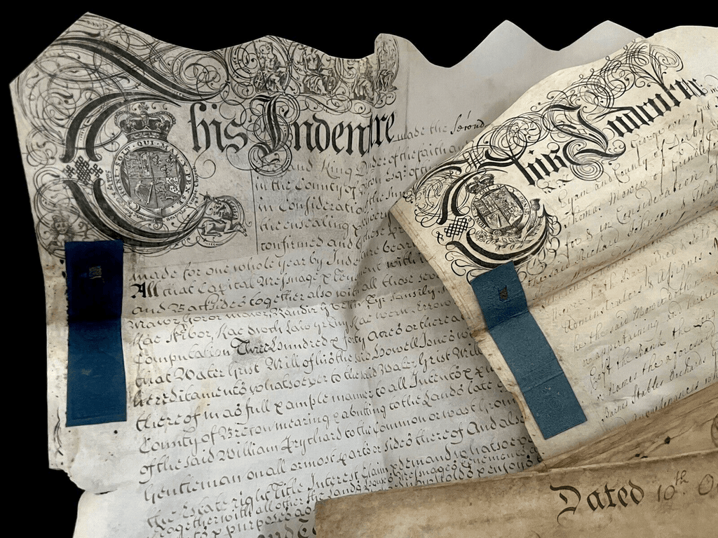 AUTHENTIC AUTOGRAPHED, STAMPED AND SEALED PARCHMENT Vellum in English from 1700s | Antiques > Manuscripts | Antique Books & Manuscripts | Antique Books & Manuscripts | Rare Historical Documents Worldwide
