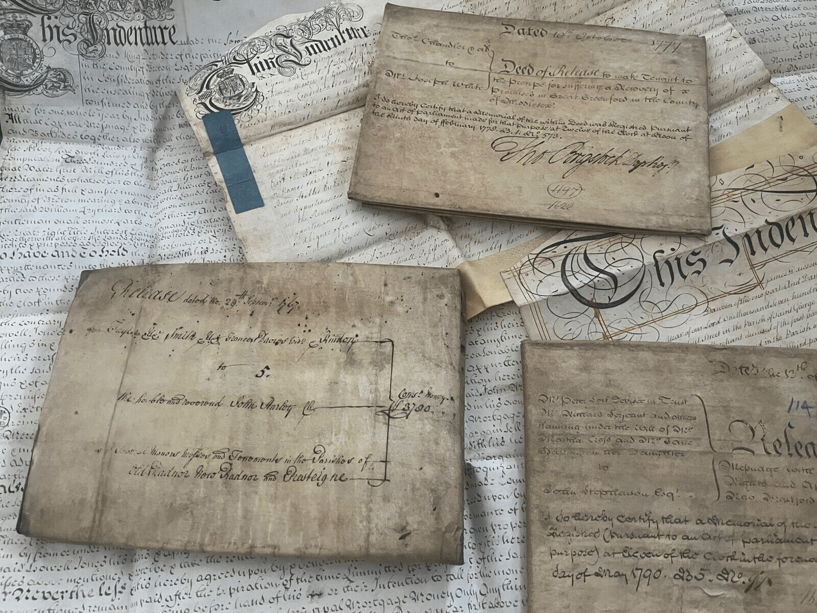 AUTHENTIC AUTOGRAPHED, STAMPED AND SEALED PARCHMENT Vellum in English from 1700s | Antiques > Manuscripts | Antique Books & Manuscripts | Antique Books & Manuscripts | Rare Historical Documents Worldwide