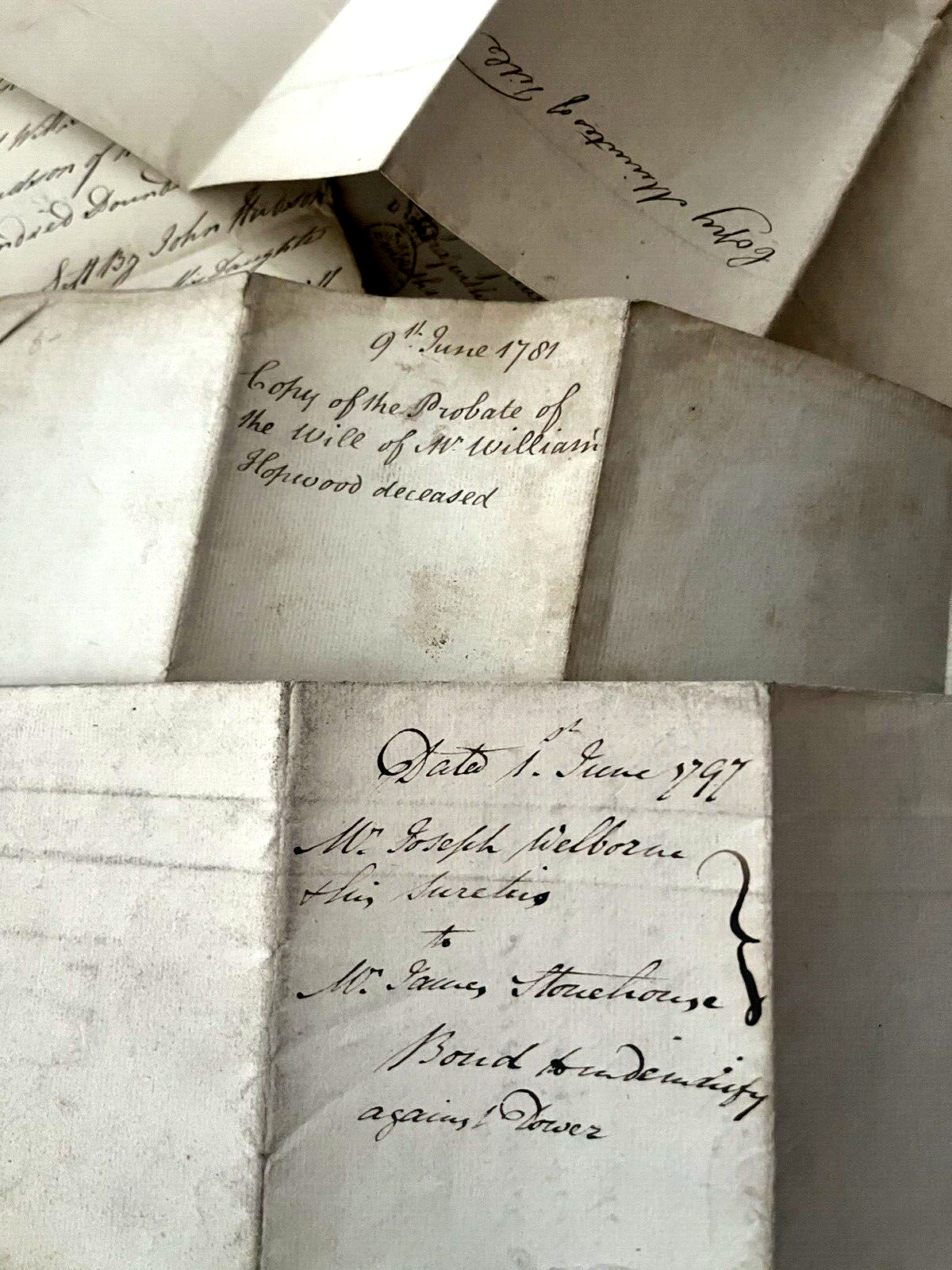 AUTHENTIC HANDWRITTEN PAPER DOCUMENT IN ENGLISH from 1700s