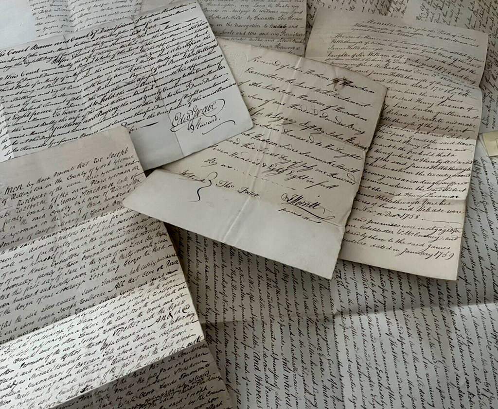 AUTHENTIC HANDWRITTEN PAPER DOCUMENT IN ENGLISH from 1700s