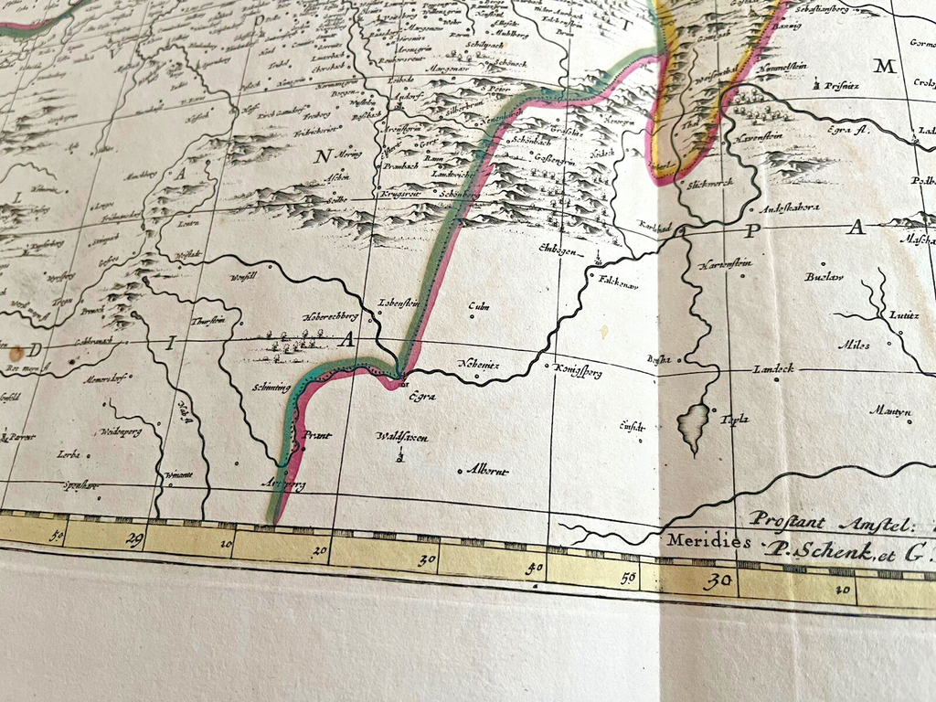 AUTHENTIC LARGE COLOR MAP FROM 18TH CENTURY - Museum Grade Quality