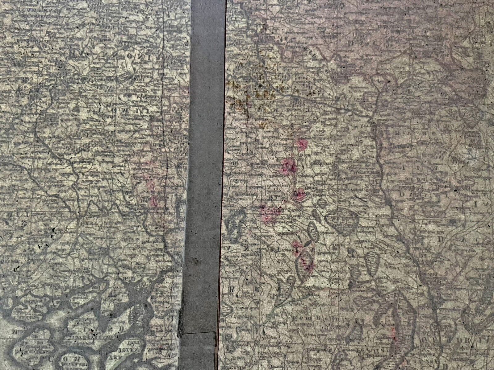 AUTHENTIC LARGE COLOR MAP FROM 18TH CENTURY - Museum Grade Quality