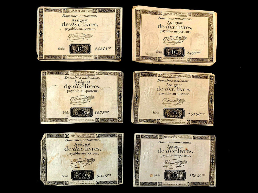 FRENCH REVOLUTION MONEY 1792 | Antiques > Manuscripts | Antique Books & Manuscripts | Antique Books & Manuscripts | Rare Historical Documents Worldwide