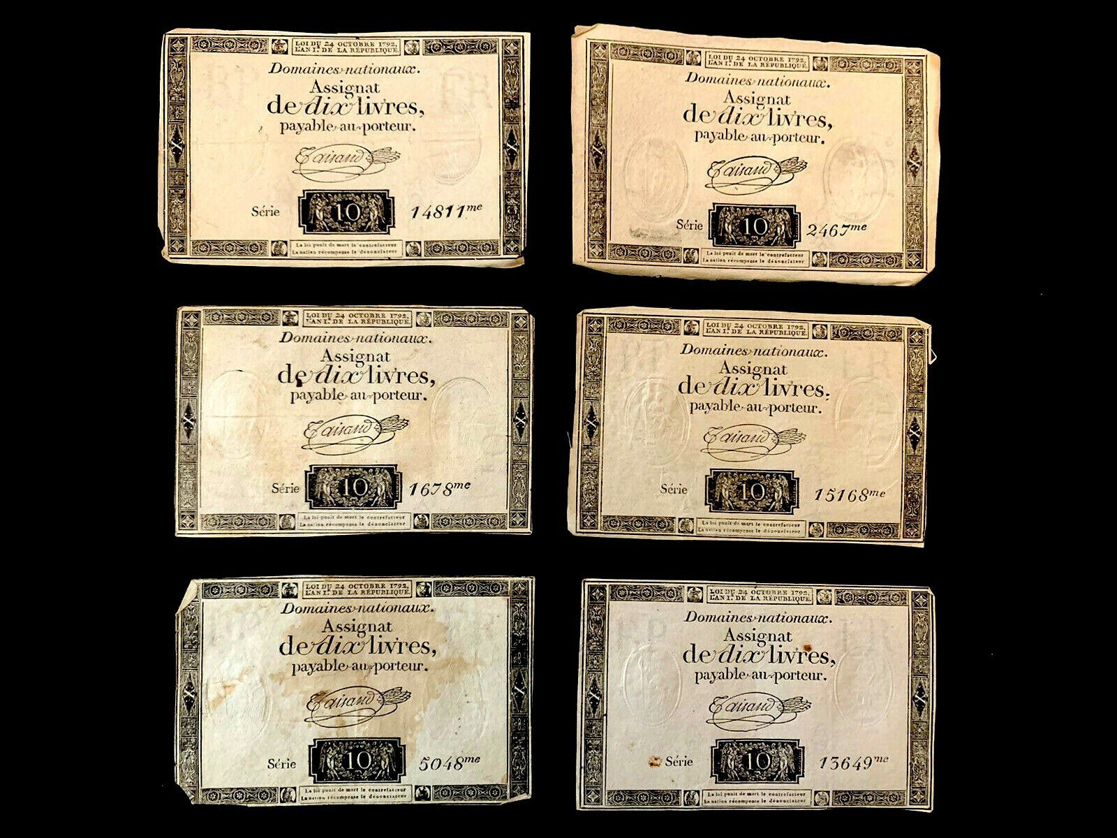 FRENCH REVOLUTION MONEY 1792 | Antiques > Manuscripts | Antique Books & Manuscripts | Antique Books & Manuscripts | Rare Historical Documents Worldwide