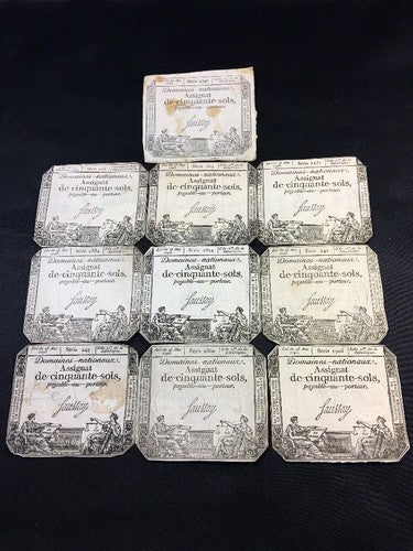 FRENCH REVOLUTION MONEY 1793 | Antiques > Manuscripts | Antique Books & Manuscripts | Antique Books & Manuscripts | Rare Historical Documents Worldwide