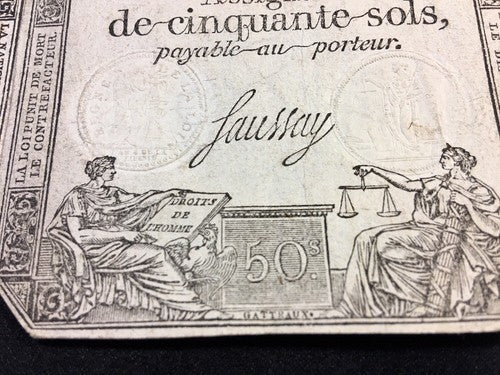 FRENCH REVOLUTION MONEY 1793 | Antiques > Manuscripts | Antique Books & Manuscripts | Antique Books & Manuscripts | Rare Historical Documents Worldwide