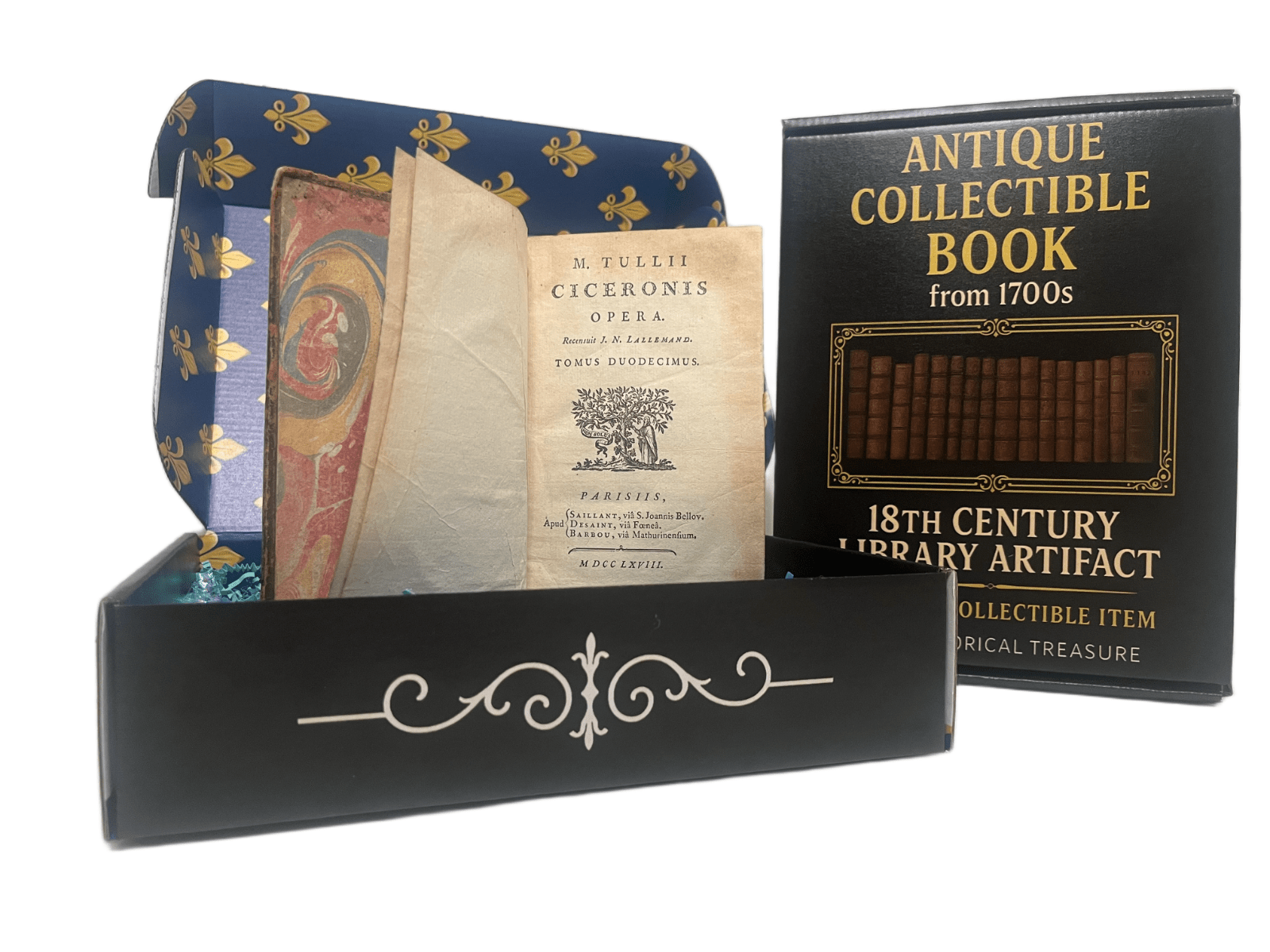 Old Book from 1700s - Luxury Gift Box - with Certificate of Authenticity | Books & Magazines > Antiquarian & Collectible | Antique Books & Manuscripts | Antique Books & Manuscripts | Rare Historical Documents Worldwide