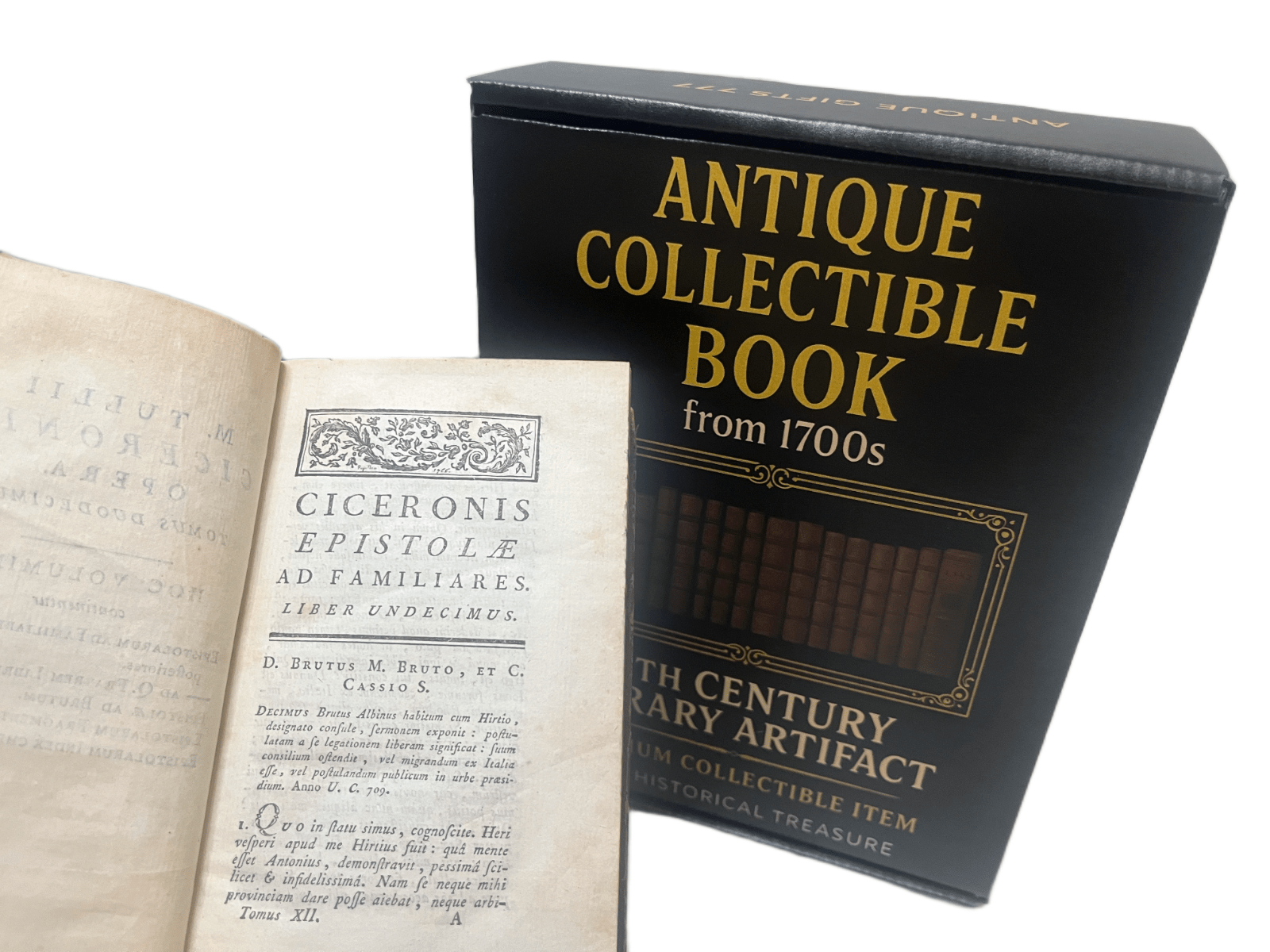 Old Book from 1700s - Luxury Gift Box - with Certificate of Authenticity | Books & Magazines > Antiquarian & Collectible | Antique Books & Manuscripts | Antique Books & Manuscripts | Rare Historical Documents Worldwide