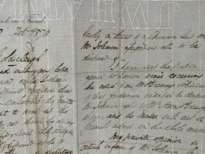 OLD LETTER IN ENGLISH 1800s - Victorian Era Watermarked Correspondence Document | Antiques > Manuscripts | Antique Books & Manuscripts | Antique Books & Manuscripts | Rare Historical Documents Worldwide