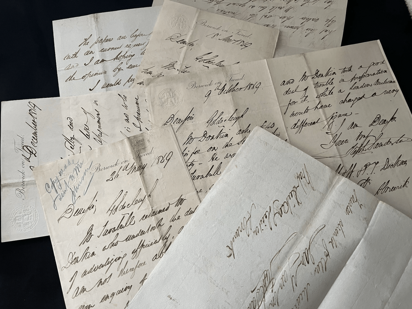 OLD LETTER IN ENGLISH 1800s - Victorian Era Watermarked Correspondence Document | Antiques > Manuscripts | Antique Books & Manuscripts | Antique Books & Manuscripts | Rare Historical Documents Worldwide