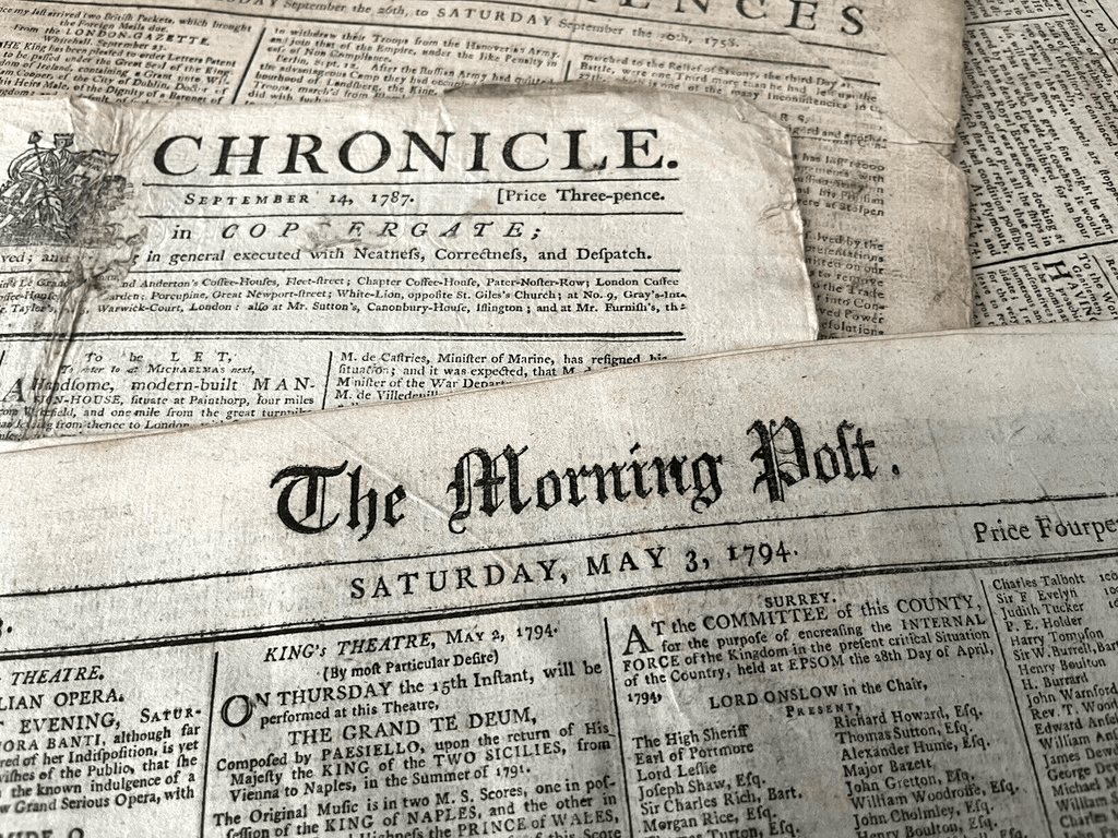 OLD NEWSPAPER FROM 1700s - Stock Prices, Historical Events, Trade, Economy, Wars | Books & Magazines > Antiquarian & Collectible | Antique Books & Manuscripts | Antique Books & Manuscripts | Rare Historical Documents Worldwide