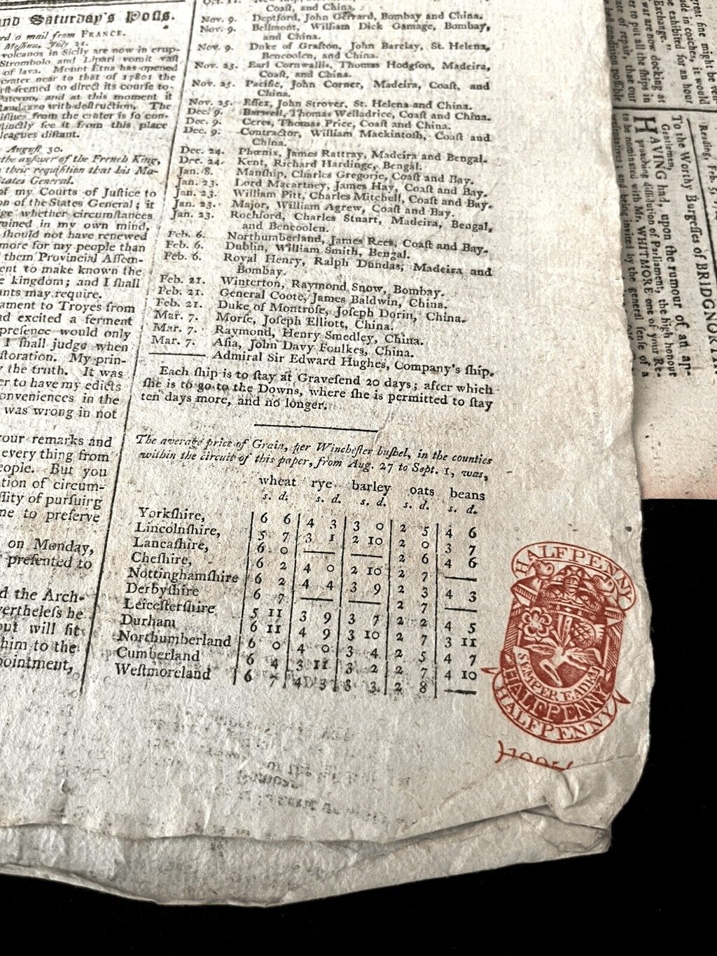 OLD NEWSPAPER FROM 1700s - Stock Prices, Historical Events, Trade, Economy, Wars | Books & Magazines > Antiquarian & Collectible | Antique Books & Manuscripts | Antique Books & Manuscripts | Rare Historical Documents Worldwide