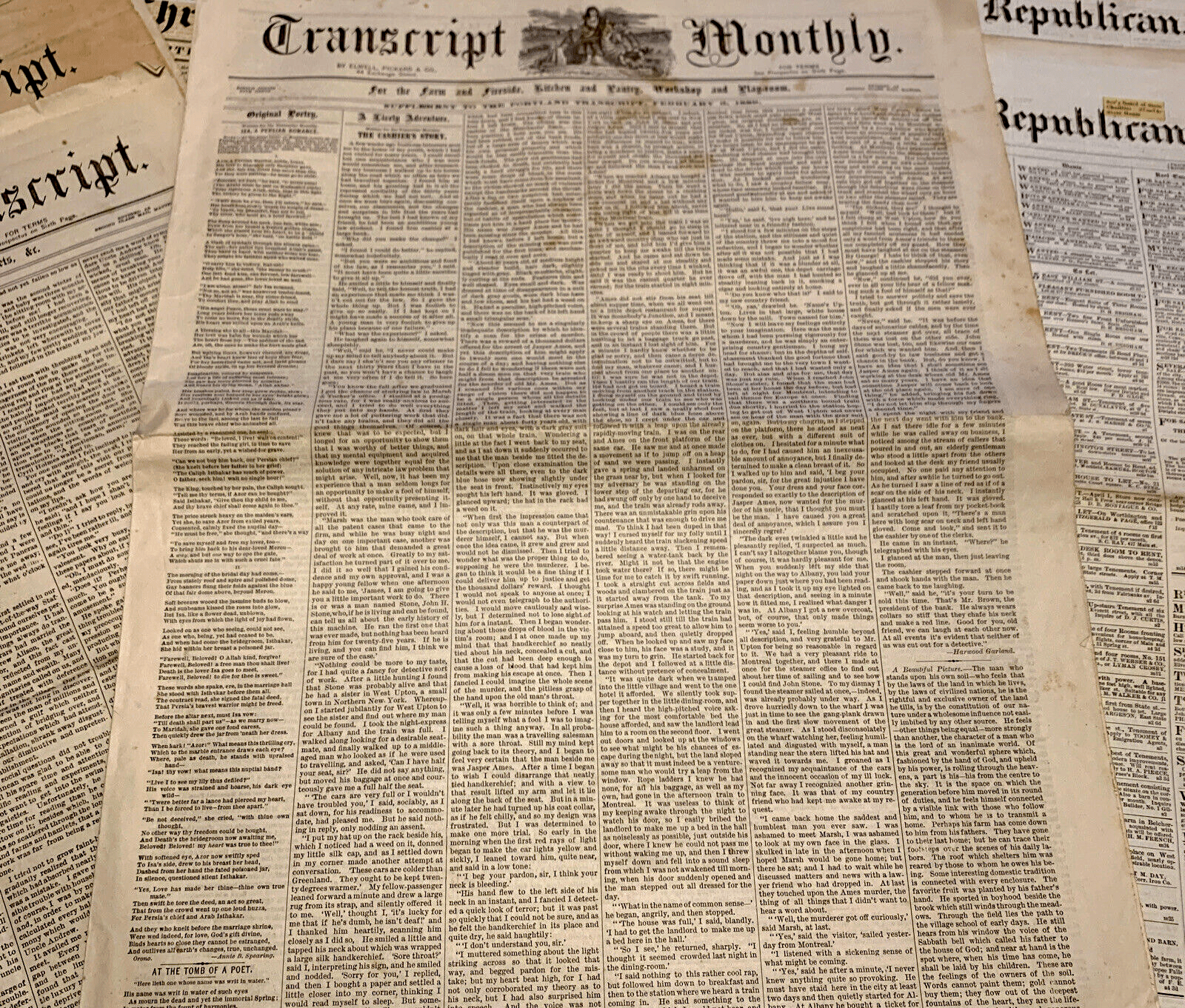 OLD NEWSPAPER FROM 1800s | Books & Magazines > Antiquarian & Collectible | Antique Books & Manuscripts | Antique Books & Manuscripts | Rare Historical Documents Worldwide