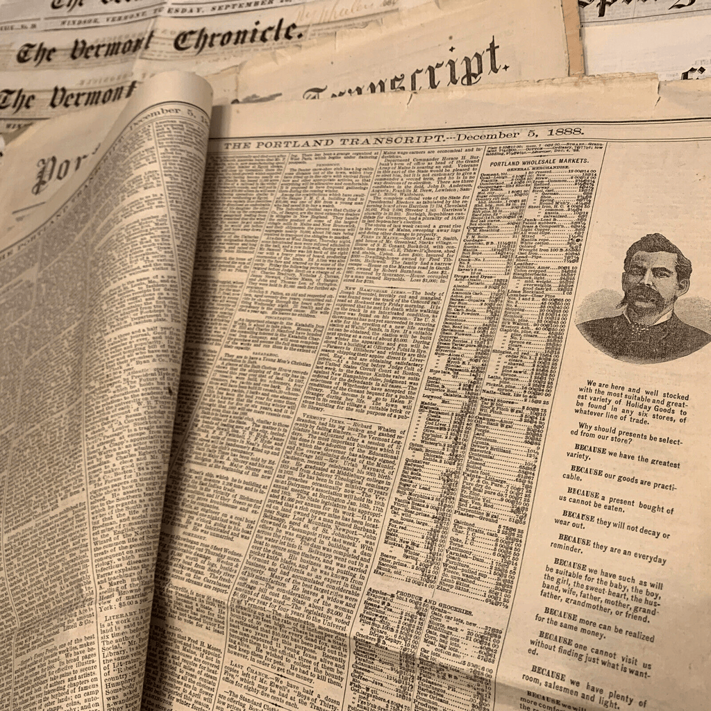 OLD NEWSPAPER FROM 1800s | Books & Magazines > Antiquarian & Collectible | Antique Books & Manuscripts | Antique Books & Manuscripts | Rare Historical Documents Worldwide