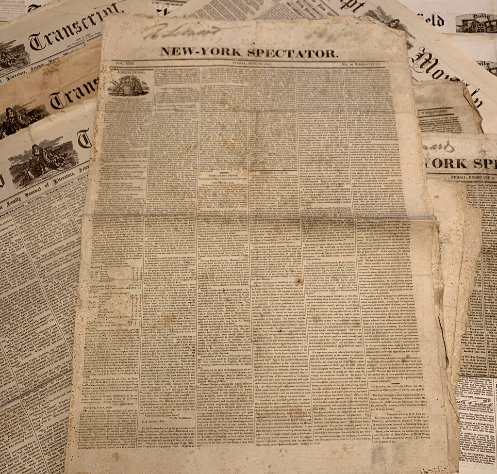 OLD NEWSPAPER FROM 1800s | Books & Magazines > Antiquarian & Collectible | Antique Books & Manuscripts | Antique Books & Manuscripts | Rare Historical Documents Worldwide