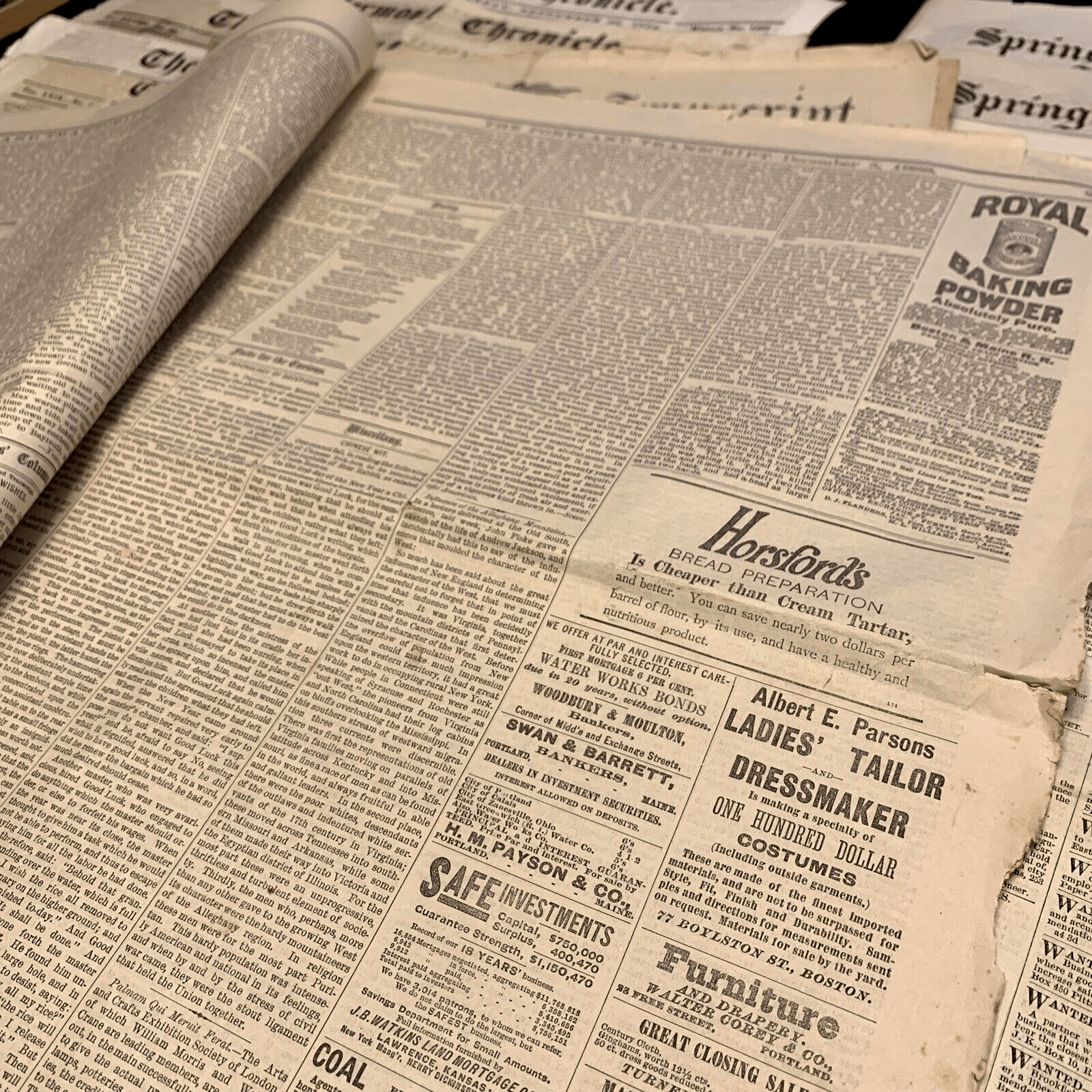 OLD NEWSPAPER FROM 1800s | Books & Magazines > Antiquarian & Collectible | Antique Books & Manuscripts | Antique Books & Manuscripts | Rare Historical Documents Worldwide