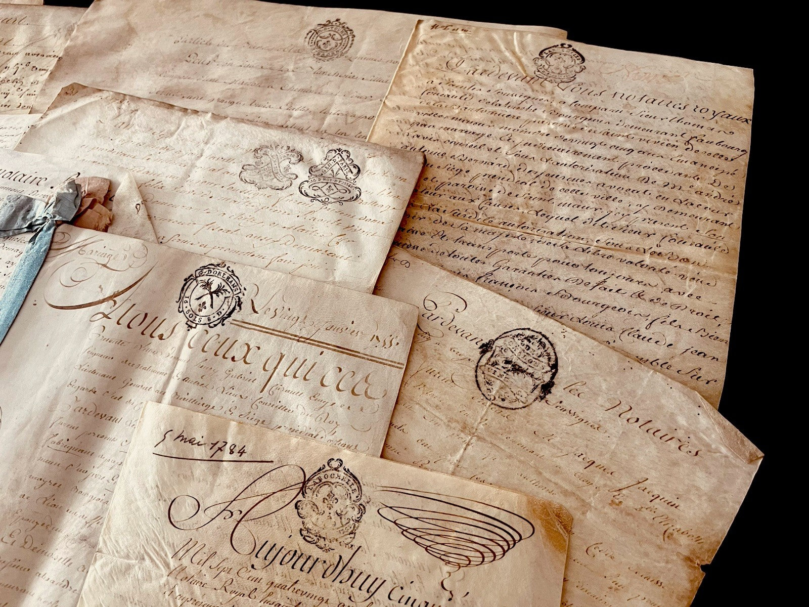 ANTIQUE VELLUM from 1700s