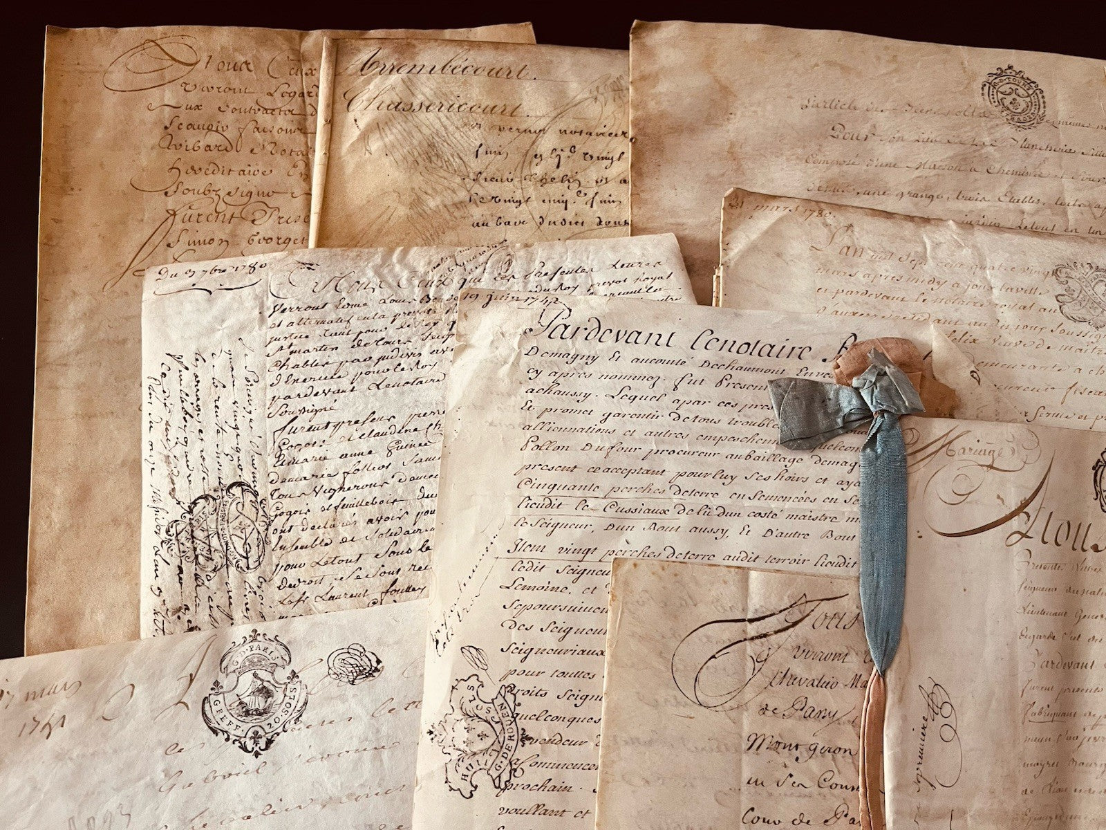 ANTIQUE VELLUM from 1700s