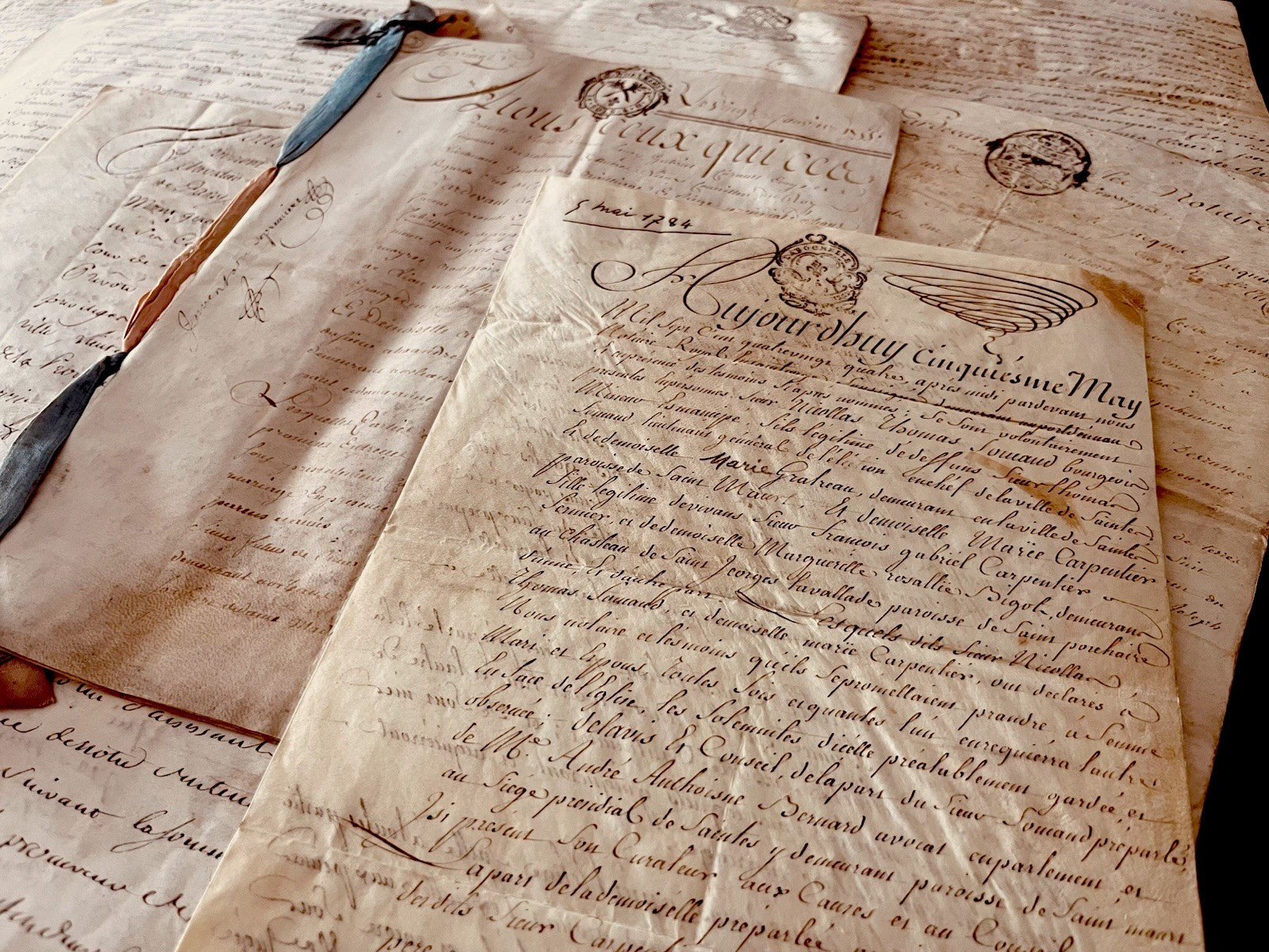 ANTIQUE VELLUM from 1700s