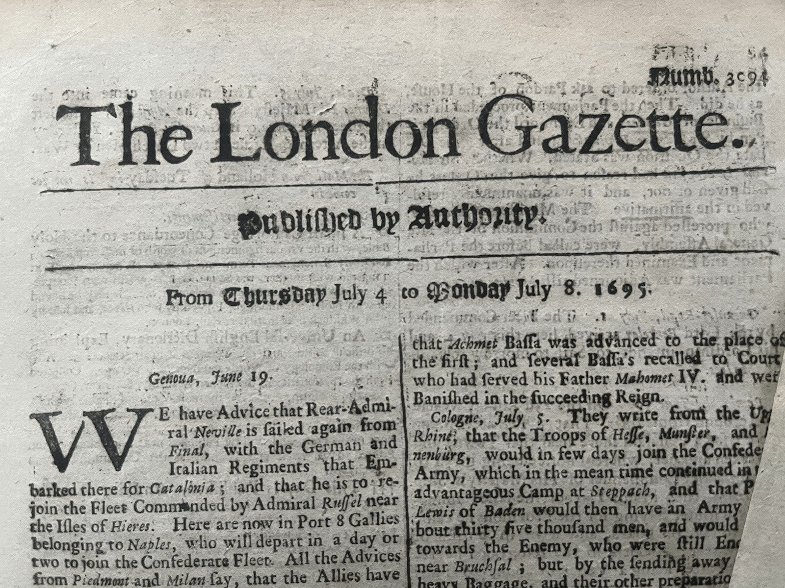 THE OLDEST NEWSPAPER IN THE WORLD - The London Gazette 1600s Editions | Books & Magazines > Antiquarian & Collectible | Antique Books & Manuscripts | Antique Books & Manuscripts | Rare Historical Documents Worldwide